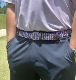 Roostas The Colonial Two Toned Woven Elastic Stretch Belt - Purple/Gray 8 Roostas The Colonial Two Toned Woven Elastic Stretch Belt - Purple/Gray -Fashion Clothing IMG 6152 002 70030.1624494211 06406.1635519303