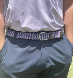 Roostas The Colonial Two Toned Woven Elastic Stretch Belt - Purple/Gray 9 Roostas The Colonial Two Toned Woven Elastic Stretch Belt - Purple/Gray -Fashion Clothing IMG 6158 002 31168.1624494211 08326.1635519305