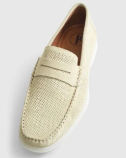 Johnnie-O Newport Penny Loafer: Sand 12 Johnnie-O Newport Penny Loafer: Sand -Fashion Clothing JMFW1440 NEWPORT PENNY Mens SHOE SAND 23SS Detail2 800x 88311.1680121189