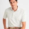 Johnnie-O Jett Striped Polo: White -Fashion Clothing JMPO5750 Jett Polo White SP23 Mod 060 800x 18546.1677341074