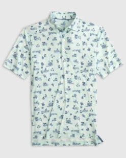 Johnnie-O Tiki Bar Printed Featherweight Polo: Malibu 13 Johnnie-O Tiki Bar Printed Featherweight Polo: Malibu -Fashion Clothing JMPO5920 TIKIBAR Mens POLOS MALIBLU 23SS Front flt 800x 19602.1680120798
