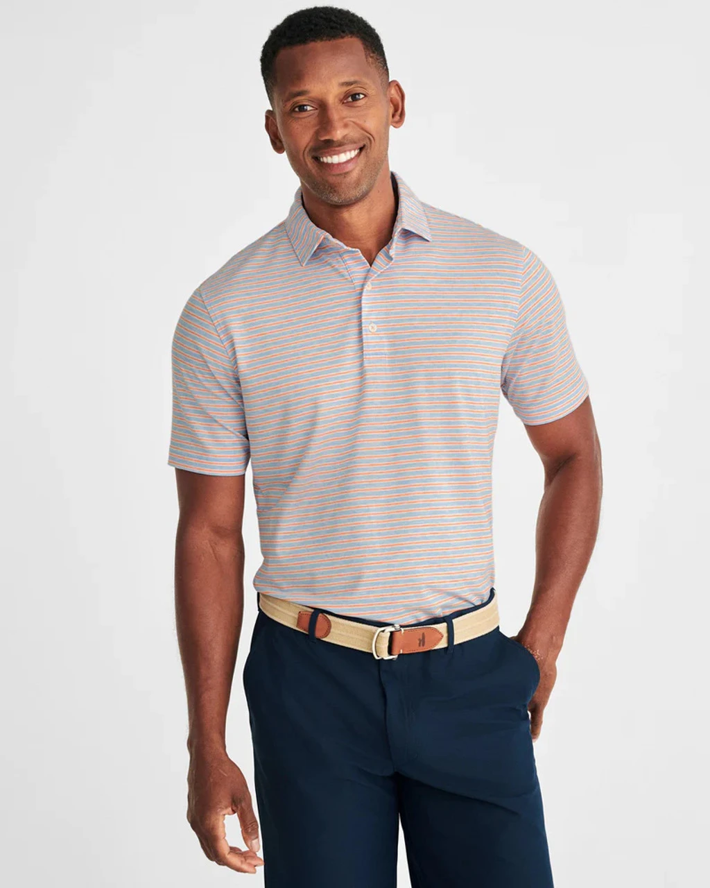 Johnnie-O Carlos Striped Polo: Malibu 3 Johnnie-O Carlos Striped Polo: Malibu