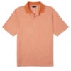 Scott Barber Cotton/Tencel Pique Polo: Cantaloupe -Fashion Clothing K70266 2000x 00659.1649950436