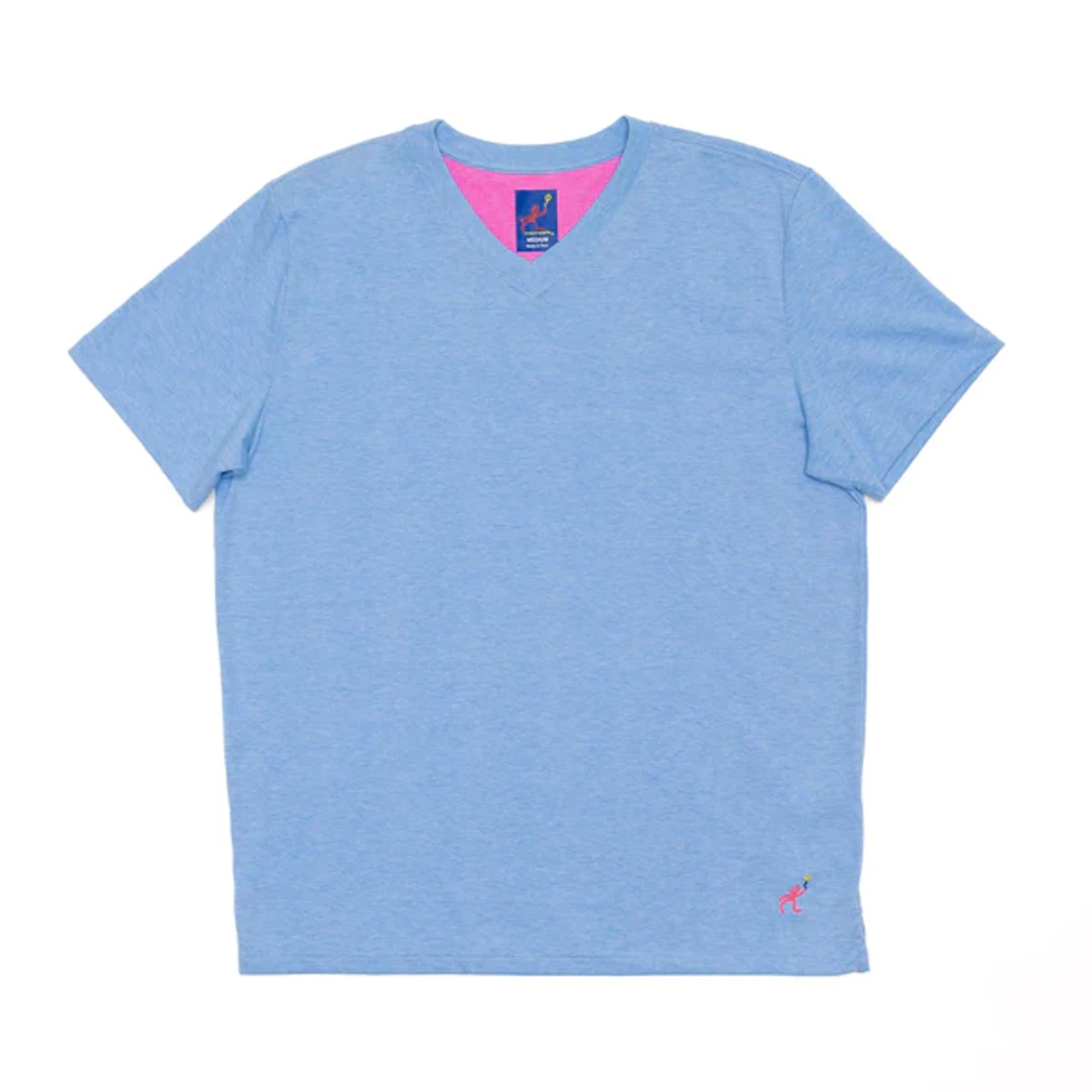 Michael's Solid V Neck T-Shirt: Medium Blue 3 Michael's Solid V Neck T-Shirt: Medium Blue