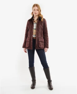 Barbour Womens Beadnell Polarquilt: Windsor/Brown -Fashion Clothing LQU0471RE76 AW22 getthelook model 78083.1663257702
