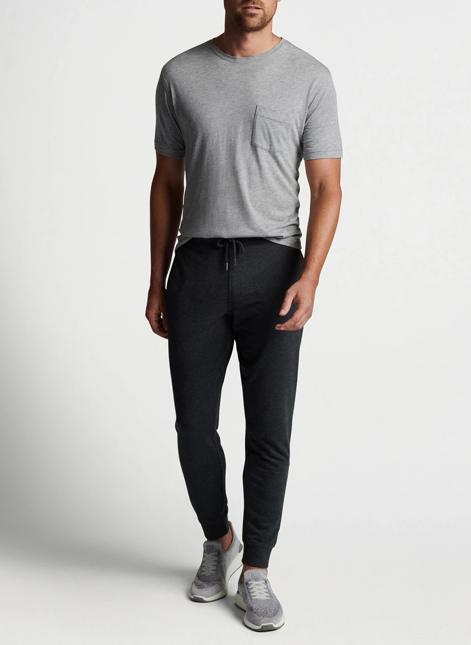 Peter Millar Lava Wash Garment Dyed Jogger: Charcoal 4 Peter Millar Lava Wash Garment Dyed Jogger: Charcoal - Image 2