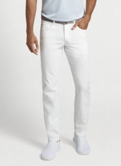 Peter Millar Eb66 Performance Five-Pocket Pant: White -Fashion Clothing ME0EB66FB WHT ALT A CF 96761.1651936726