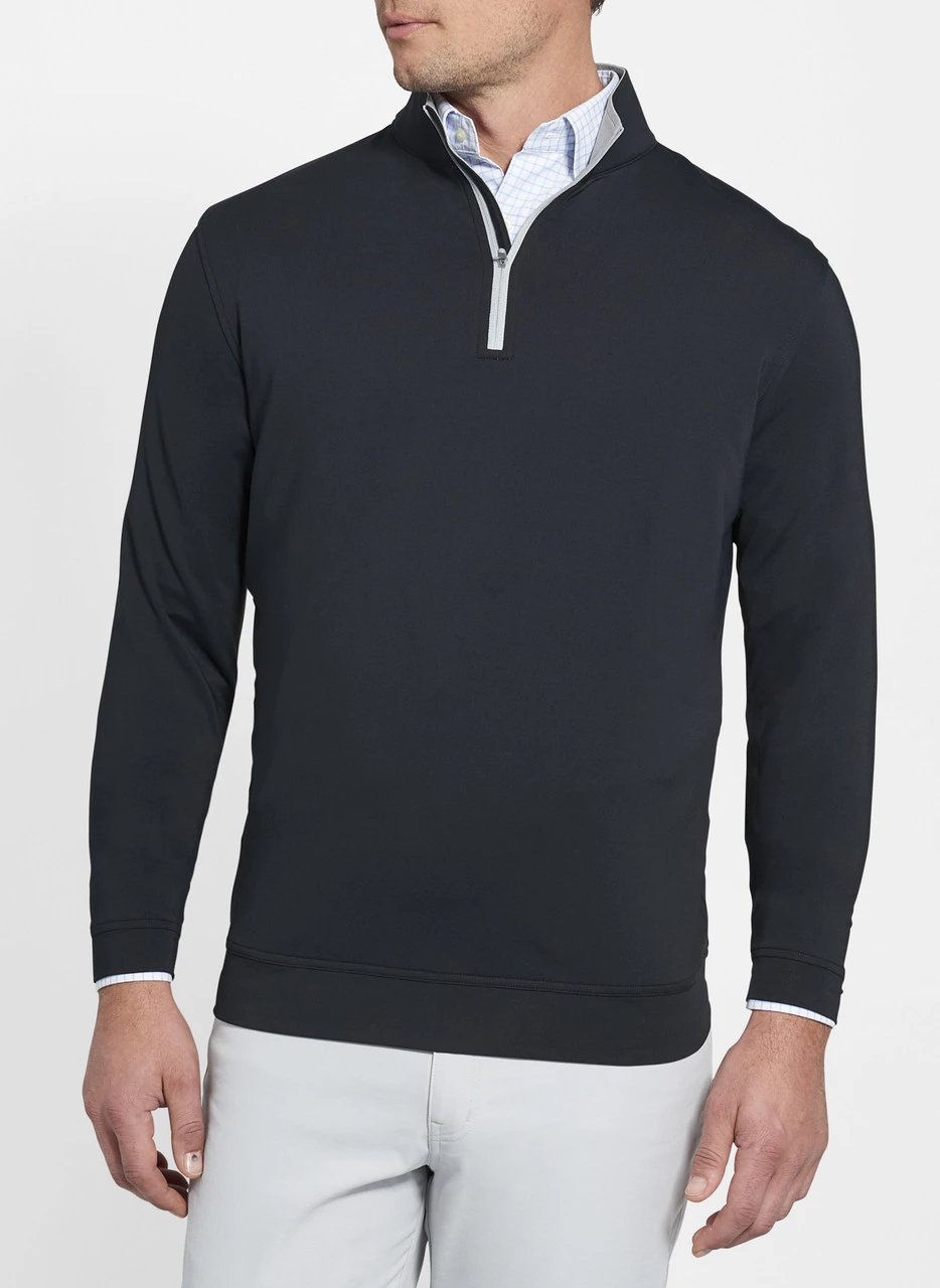 Peter Millar Perth Stretch Loop Terry Quarter-Zip - Black 4 Peter Millar Perth Stretch Loop Terry Quarter-Zip - Black - Image 2