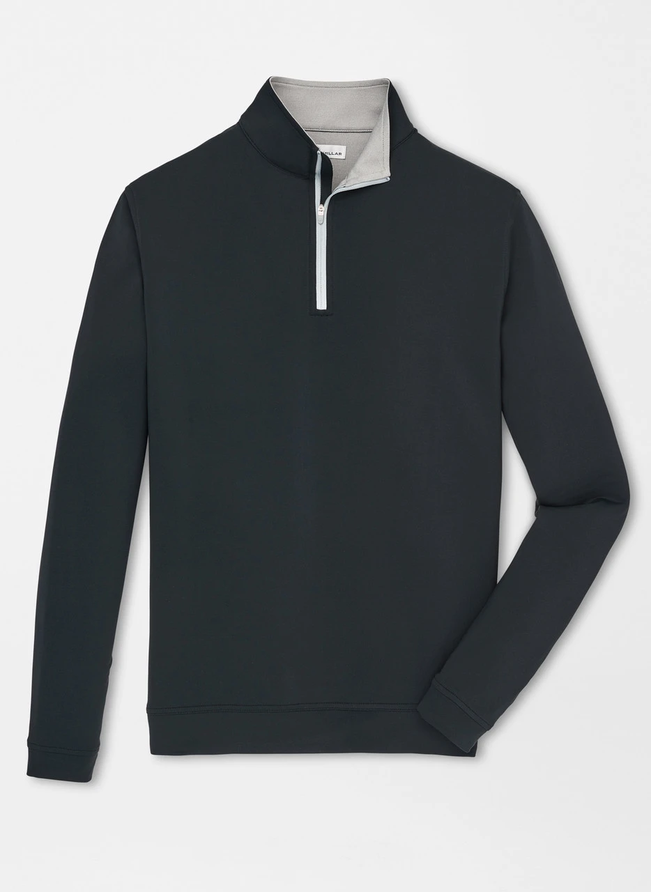 Peter Millar Perth Stretch Loop Terry Quarter-Zip - Black 3 Peter Millar Perth Stretch Loop Terry Quarter-Zip - Black