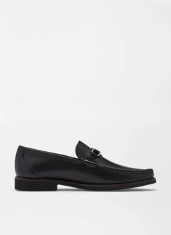 Peter Millar Leather Bit Loafer: Black -Fashion Clothing ME0F60 BLK ALT D 03467.1674496338