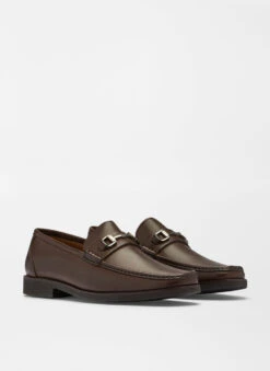 Peter Millar Leather Bit Loafer: Brown -Fashion Clothing ME0F60 BRO ALT A 17584.1674496549