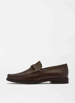 Peter Millar Leather Bit Loafer: Brown -Fashion Clothing ME0F60 BRO ALT C 99820.1674496552