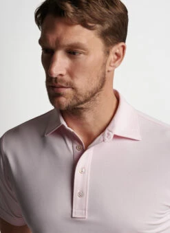 Peter Millar Soul Performance Mesh Polo: Misty Rose -Fashion Clothing ME0XK50KH MROSE ALT Z 88020.1674761749