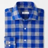 Peter Millar Millhaven Autumn Soft Cotton Sport Shirt: Dark Cobalt -Fashion Clothing MF22W24USL DCBLT 19653.1664997919