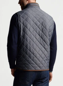 Peter Millar Essex Quilted Travel Vest: Iron -Fashion Clothing MF22Z13A IRON ALT B CF 07808.1662646416