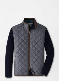 Peter Millar Essex Quilted Travel Vest: Iron