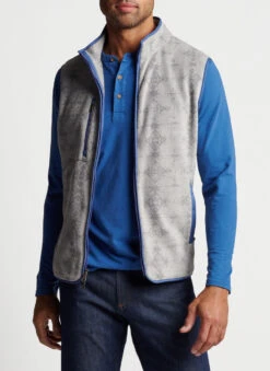 Peter Millar Micro Shearling Fleece Vest: Mountain Grey 9 Peter Millar Micro Shearling Fleece Vest: Mountain Grey -Fashion Clothing MF22Z46A MTN ALT A CF 72248.1662647142