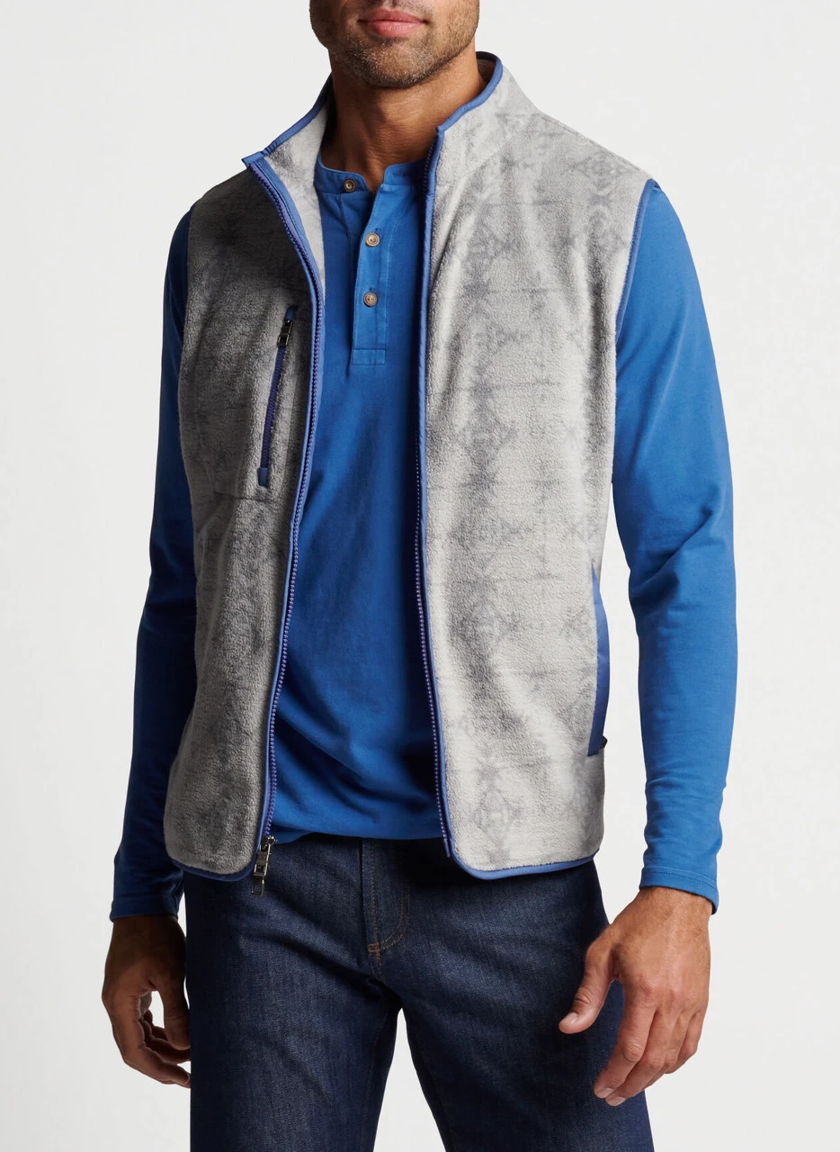 Peter Millar Micro Shearling Fleece Vest: Mountain Grey 4 Peter Millar Micro Shearling Fleece Vest: Mountain Grey - Image 2