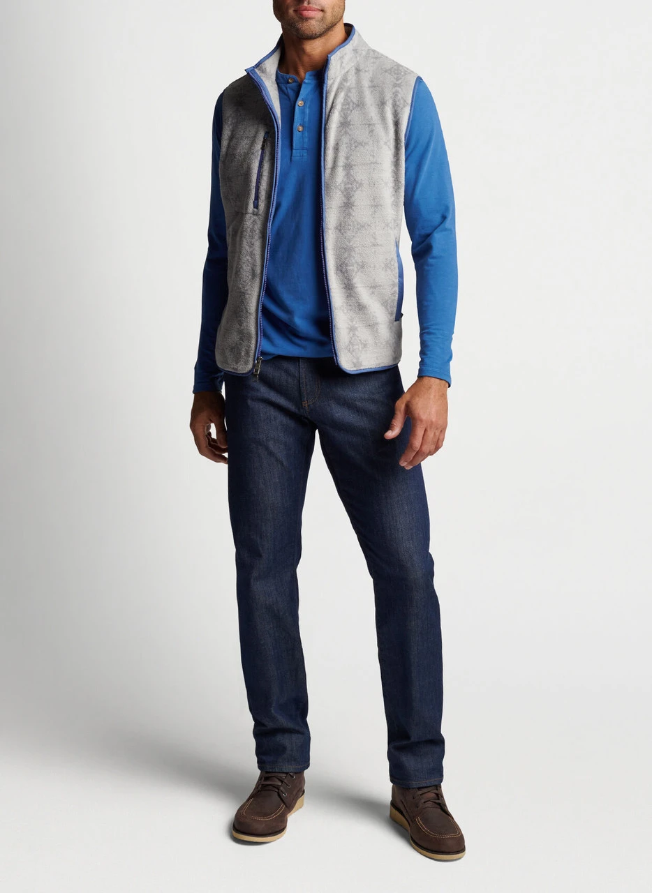 Peter Millar Micro Shearling Fleece Vest: Mountain Grey 6 Peter Millar Micro Shearling Fleece Vest: Mountain Grey - Image 4