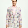 Brooks Brothers Regent Classic-Fit Patchwork Madras Sport Coat: Pastel -Fashion Clothing MM01096 PINK 32588.1683063091