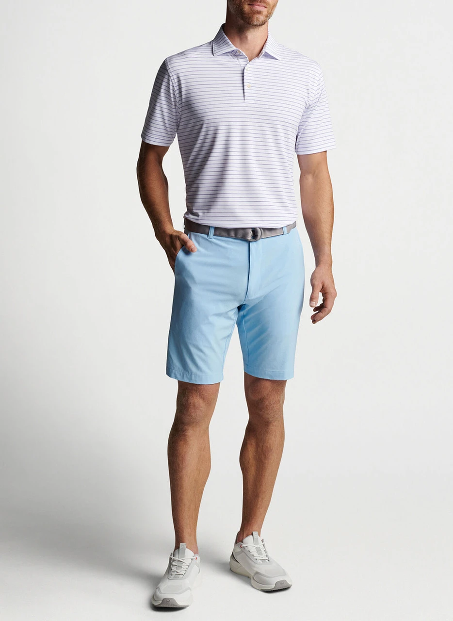 Peter Millar Drum Performance Jersey Polo: White/Havana Pink 4 Peter Millar Drum Performance Jersey Polo: White/Havana Pink - Image 2