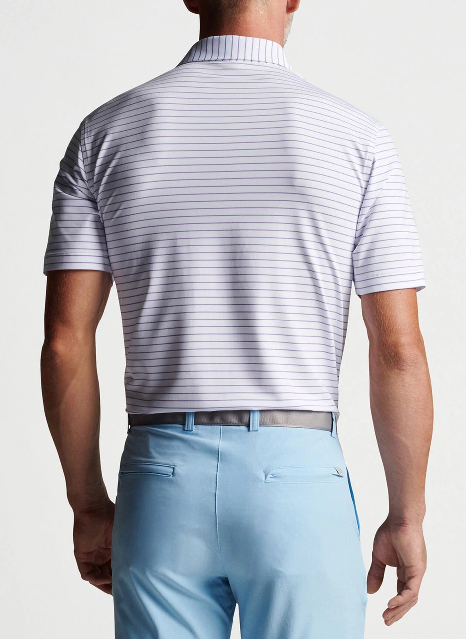 Peter Millar Drum Performance Jersey Polo: White/Havana Pink 5 Peter Millar Drum Performance Jersey Polo: White/Havana Pink - Image 3