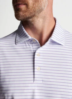 Peter Millar Drum Performance Jersey Polo: White/Havana Pink 9 Peter Millar Drum Performance Jersey Polo: White/Havana Pink -Fashion Clothing MS23EK08S WHVP ALT Z 76293.1679153871