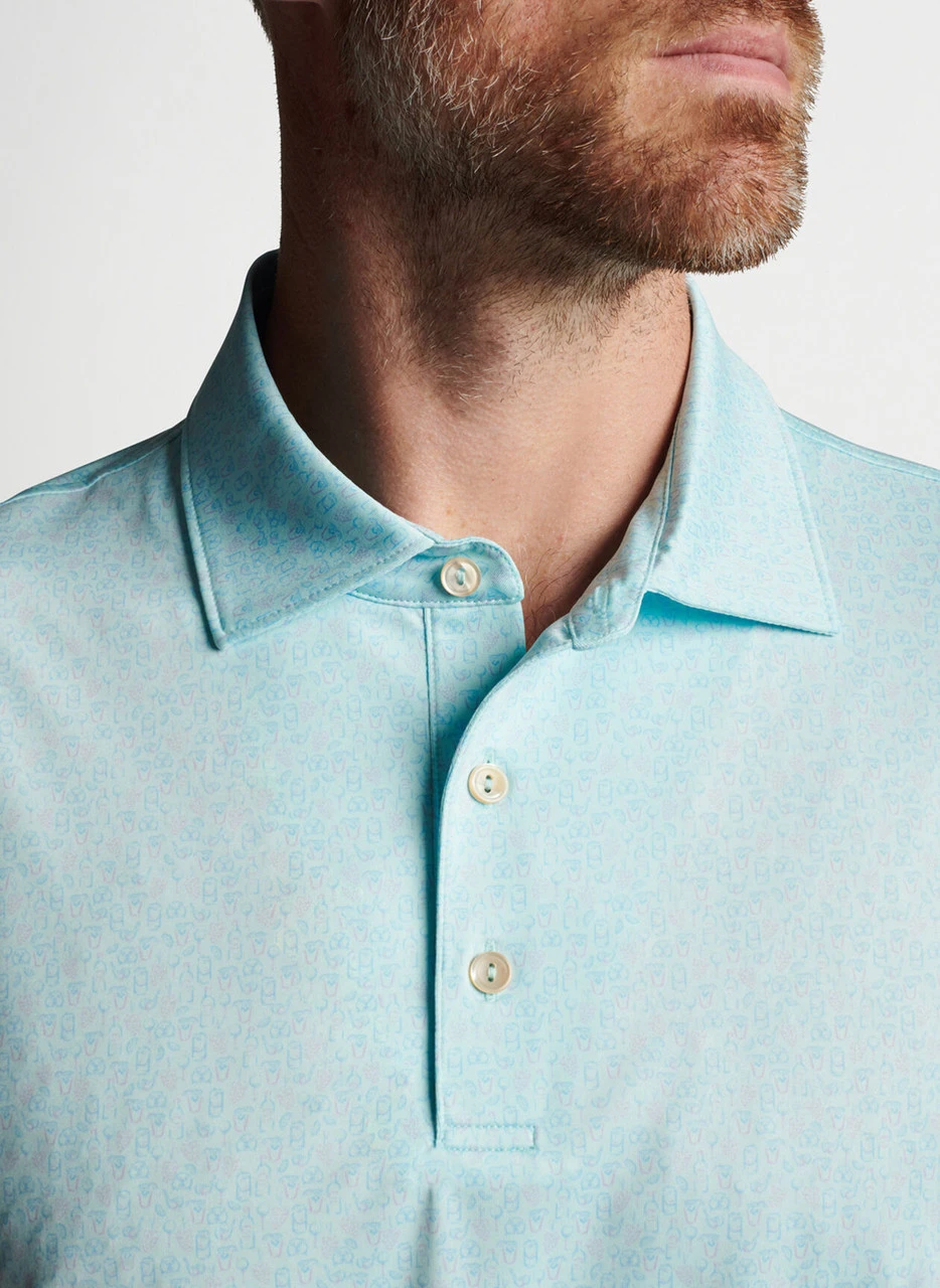 Peter Millar Dazed And Transfused Performance Jersey Polo: Celeste 6 Peter Millar Dazed And Transfused Performance Jersey Polo: Celeste - Image 4