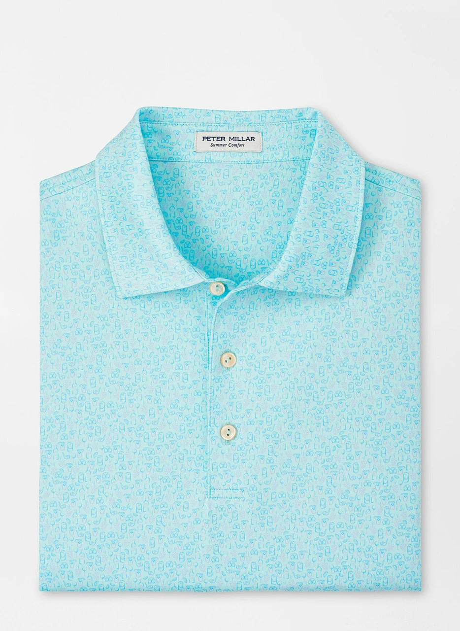 Peter Millar Dazed And Transfused Performance Jersey Polo: Celeste 3 Peter Millar Dazed And Transfused Performance Jersey Polo: Celeste