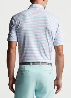 Peter Millar Joan Performance Jersey Polo: Moonflower -Fashion Clothing MS23EK27S MNFLW ALT B CF 11672.1679334112
