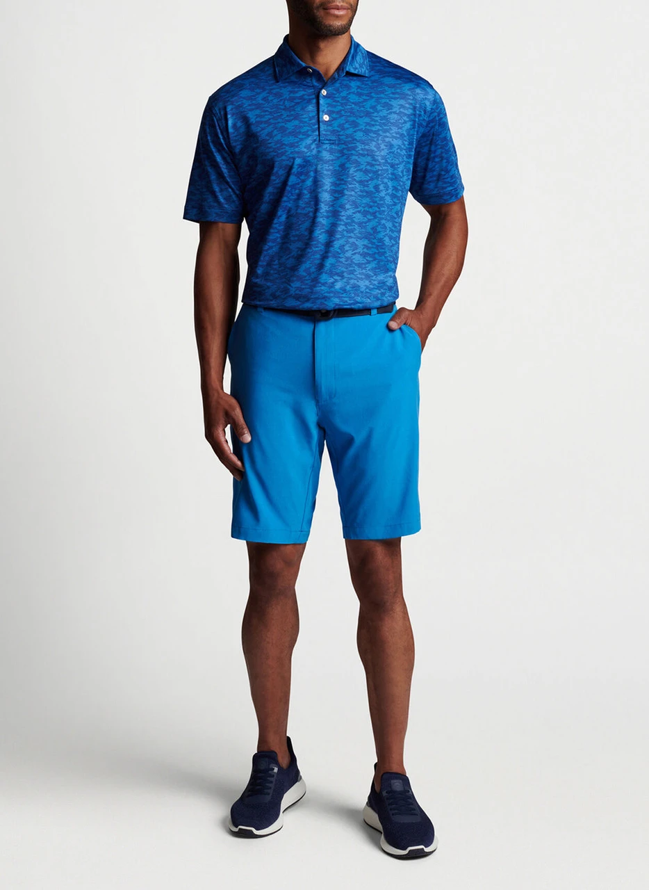 Peter Millar Fish Camo Performance Jersey Polo: Starboard Blue 4 Peter Millar Fish Camo Performance Jersey Polo: Starboard Blue - Image 2