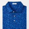 Peter Millar Fish Camo Performance Jersey Polo: Starboard Blue -Fashion Clothing MS23EK33S STRBD 87771.1679334485
