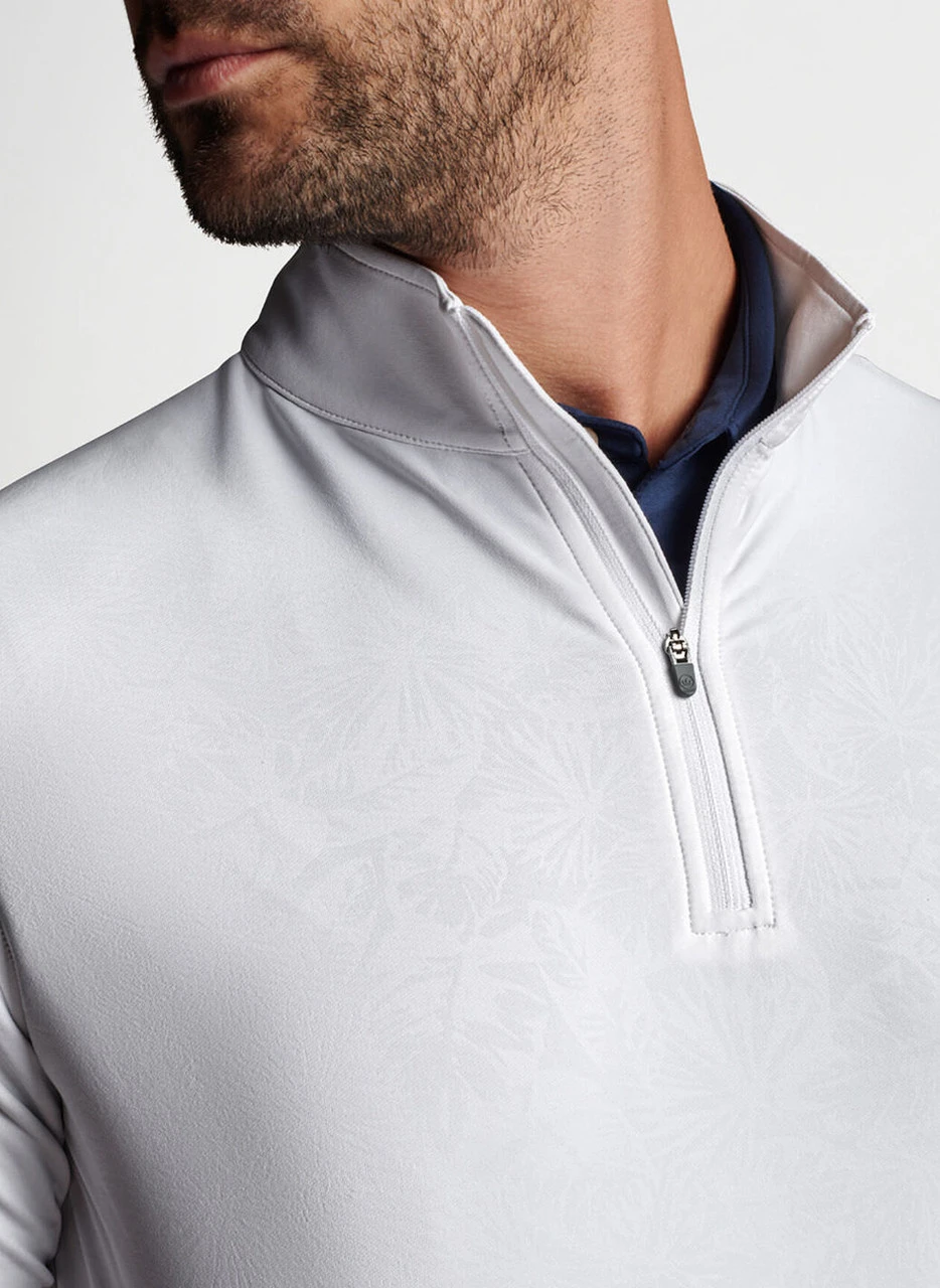 Peter Millar Perth Frondescence Performance Quarter-Zip: White 7 Peter Millar Perth Frondescence Performance Quarter-Zip: White - Image 5