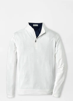 Peter Millar Perth Frondescence Performance Quarter-Zip: White