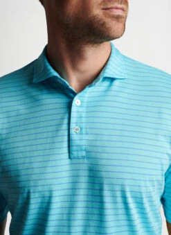 Peter Millar Pilot Mill Cedar Polo: Radiant Blue 11 Peter Millar Pilot Mill Cedar Polo: Radiant Blue -Fashion Clothing MS23K52 RADBL ALT Z 23642.1674157933