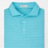 Peter Millar Pilot Mill Cedar Polo: Radiant Blue -Fashion Clothing MS23K52 RADBL 57628.1674157926