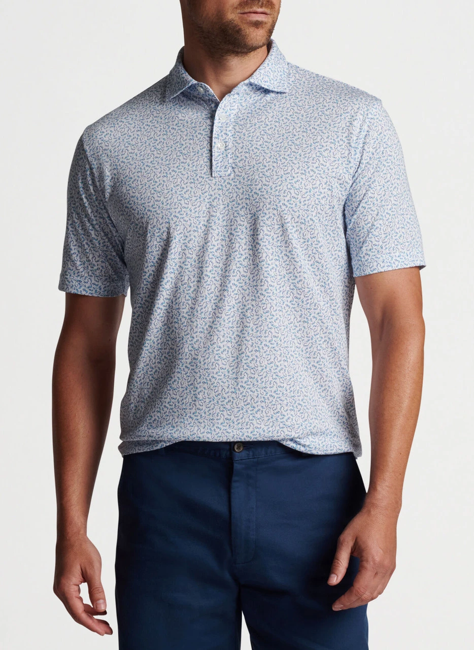 Peter Millar Pilot Mill Sunglasses Printed Polo: White 4 Peter Millar Pilot Mill Sunglasses Printed Polo: White - Image 2