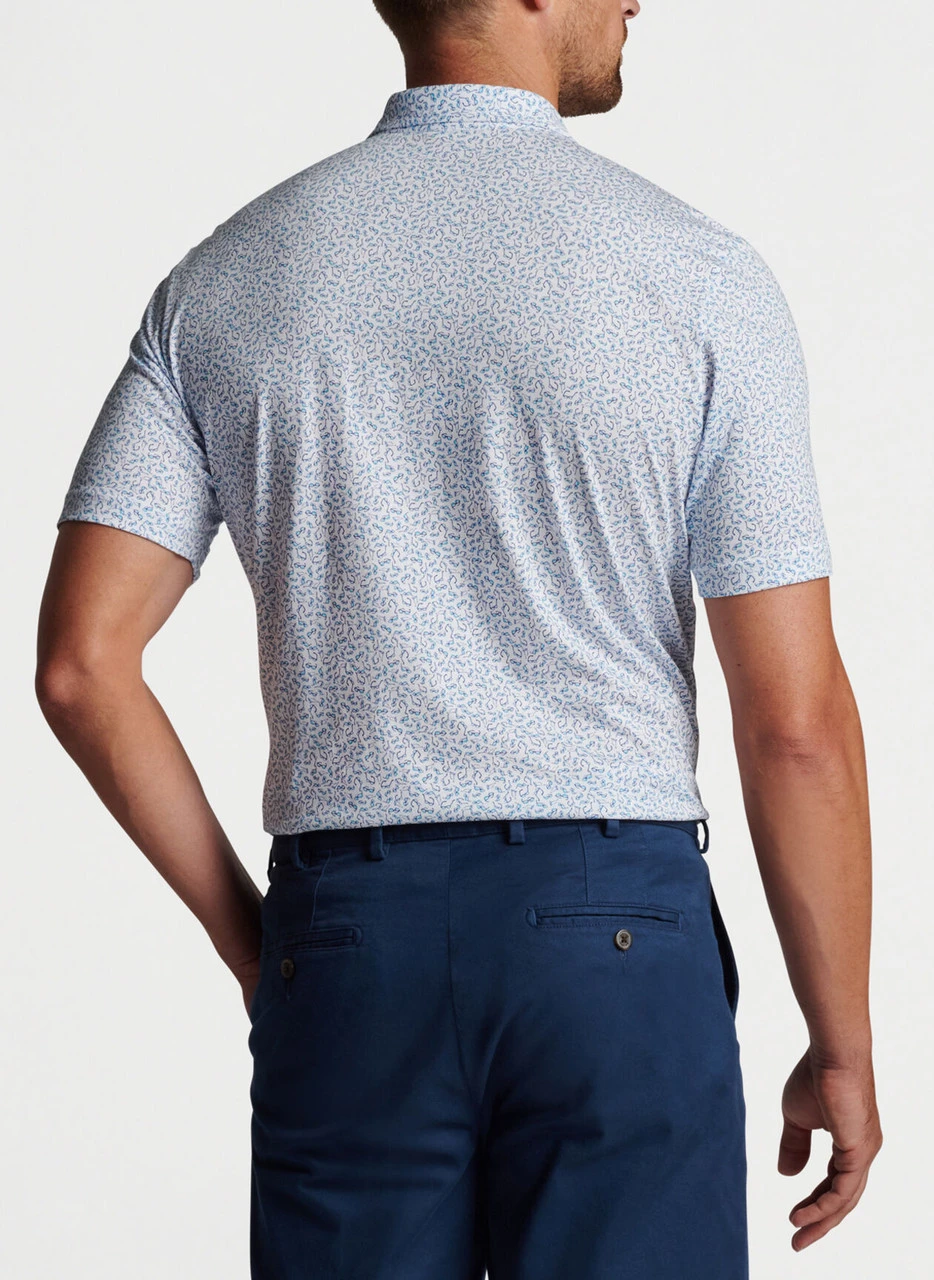 Peter Millar Pilot Mill Sunglasses Printed Polo: White 5 Peter Millar Pilot Mill Sunglasses Printed Polo: White - Image 3