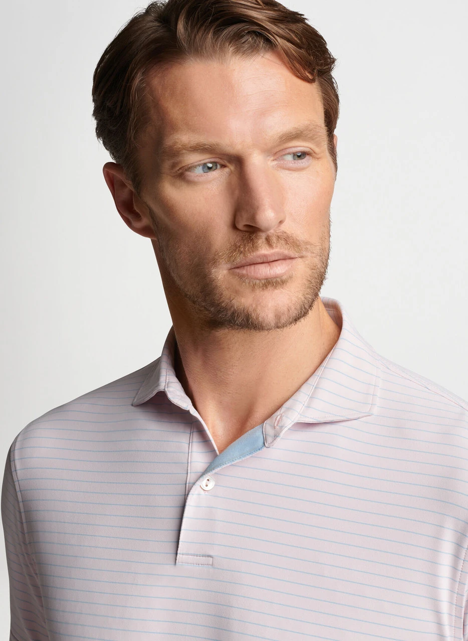 Peter Millar Duet Performance Jersey Polo: Misty Rose 7 Peter Millar Duet Performance Jersey Polo: Misty Rose - Image 5