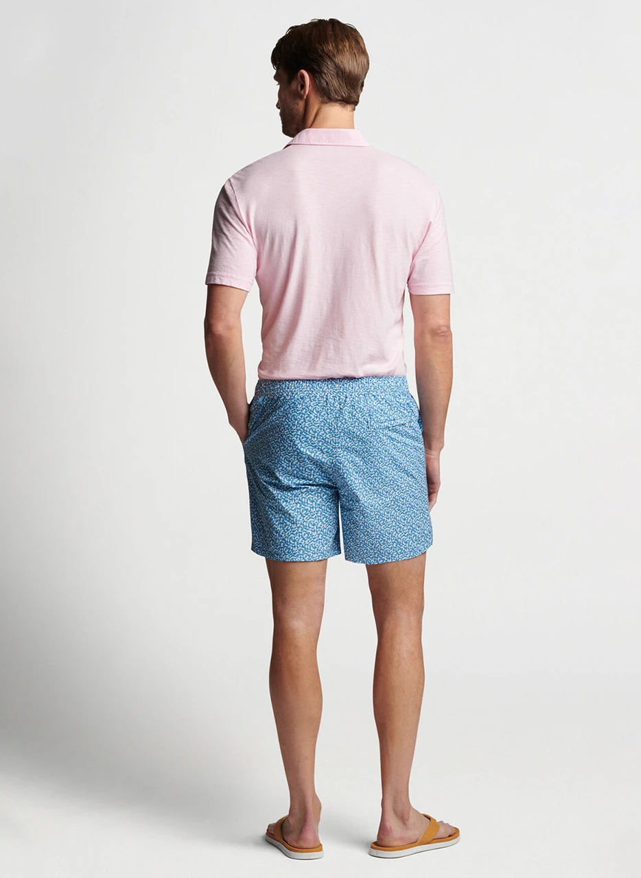 Peter Millar Crown Crafted Palma Dot Swim Trunk: Channel Blue 5 Peter Millar Crown Crafted Palma Dot Swim Trunk: Channel Blue - Image 3