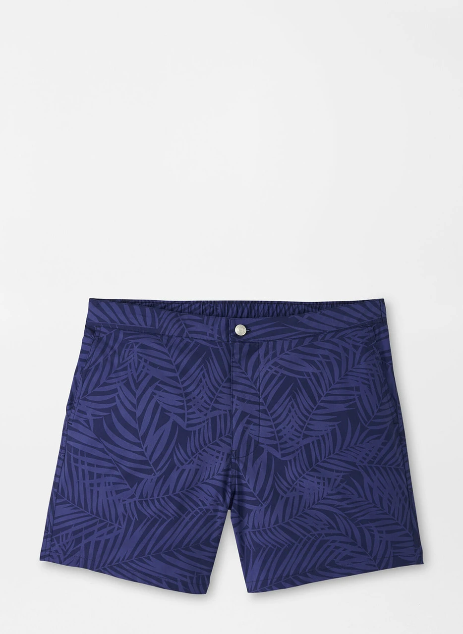 Peter Millar Crown Crafted Palm Swim Trunk: Navy 3 Peter Millar Crown Crafted Palm Swim Trunk: Navy