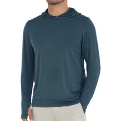 Free Fly Bamboo Shade Hoody - Blue Dusk