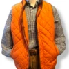 Craig Reagin Quilted Fleece Lined Vest: Orange -Fashion Clothing Orange Vest 2 64265.1661291546
