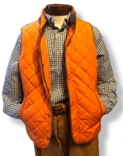 Craig Reagin Quilted Fleece Lined Vest: Orange