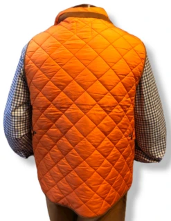 Craig Reagin Quilted Fleece Lined Vest: Orange -Fashion Clothing Orange Vest 3 90949.1661291521