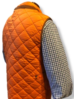 Craig Reagin Quilted Fleece Lined Vest: Orange -Fashion Clothing Orange Vest 4 37439.1661291530