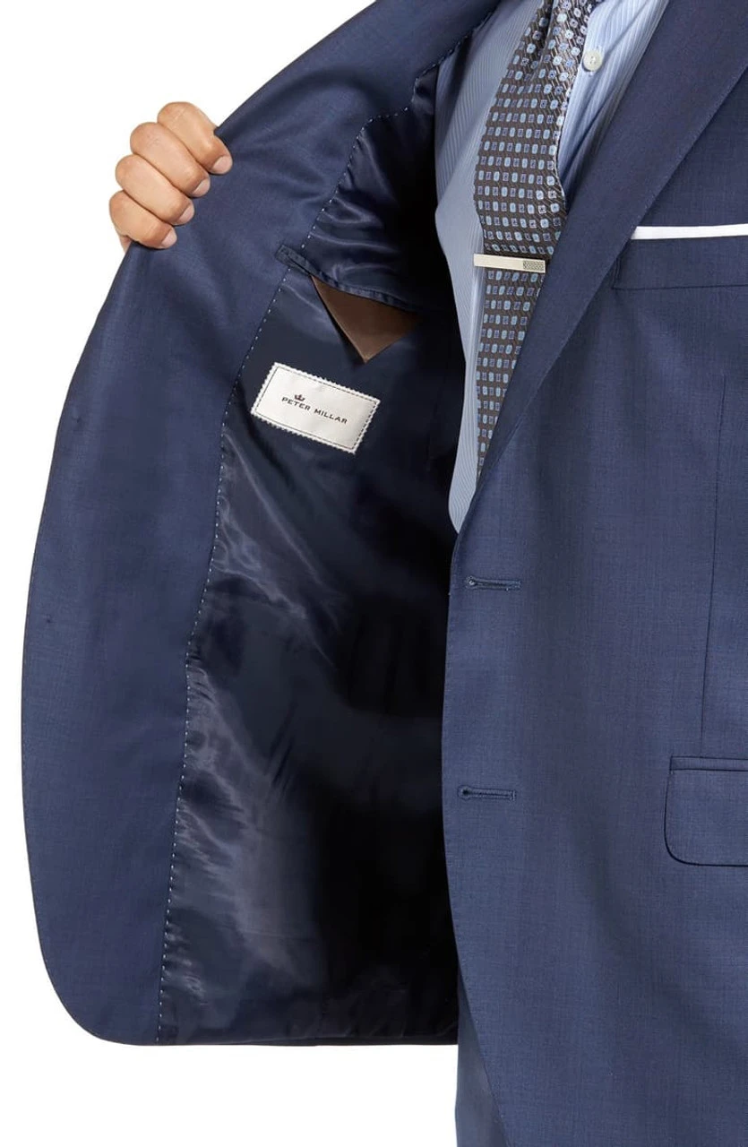 Peter Millar Flynn Mid Blue Sharkskin Suit 7 Peter Millar Flynn Mid Blue Sharkskin Suit - Image 5