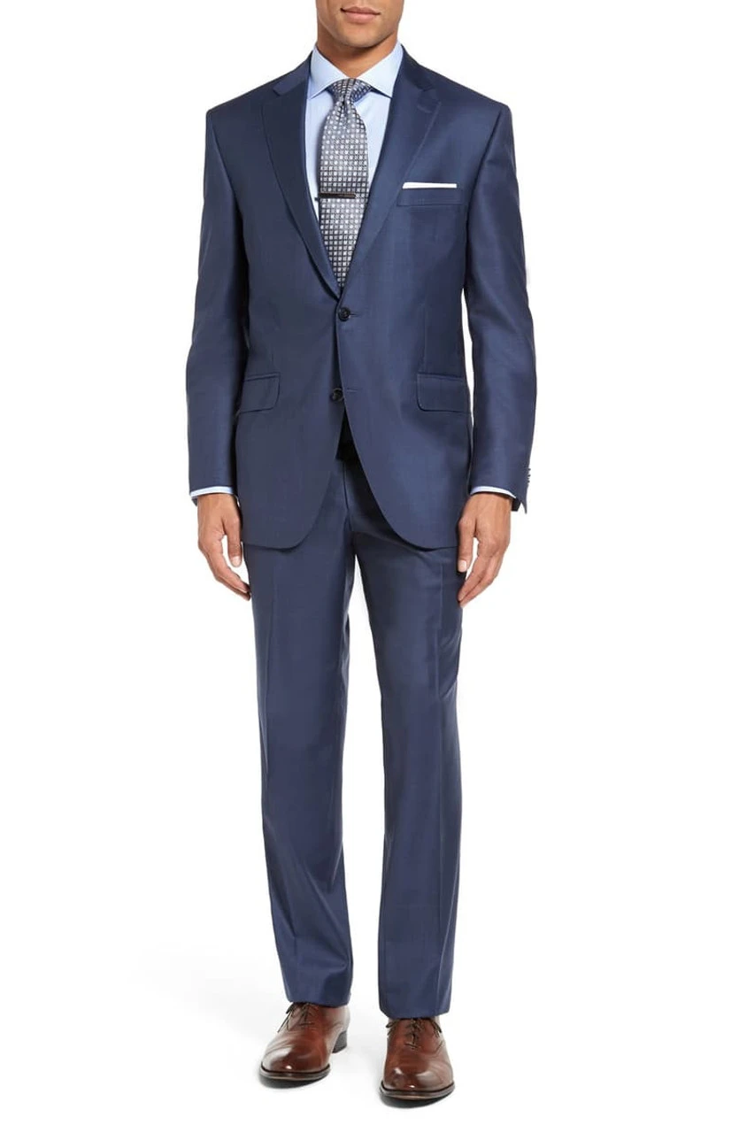 Peter Millar Flynn Mid Blue Sharkskin Suit 4 Peter Millar Flynn Mid Blue Sharkskin Suit - Image 2