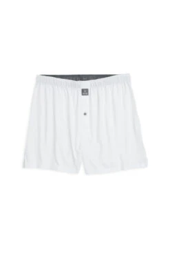 Peter Millar Solid Stretch Jersey Boxer: White