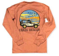 Craig Reagin Jeep Sunset Long Sleeve T-shirt: Mauve